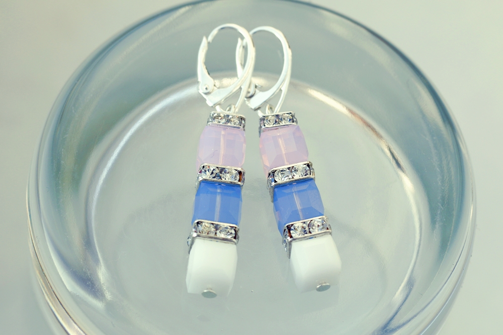 Náušnice z kostiček Swarovski Elements